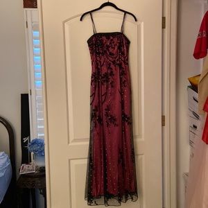 Pink Strapless Winter Formal Dress